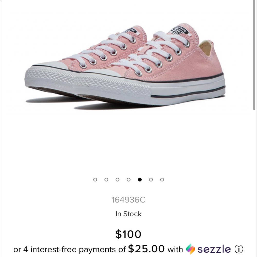 pink low top converse